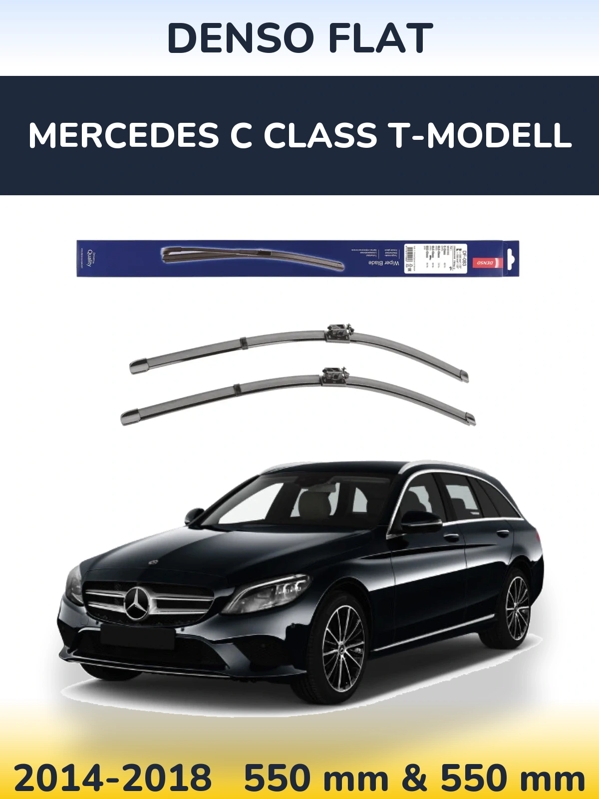 Torkarblad Denso Flat för Mercedes C Class T-Modelll