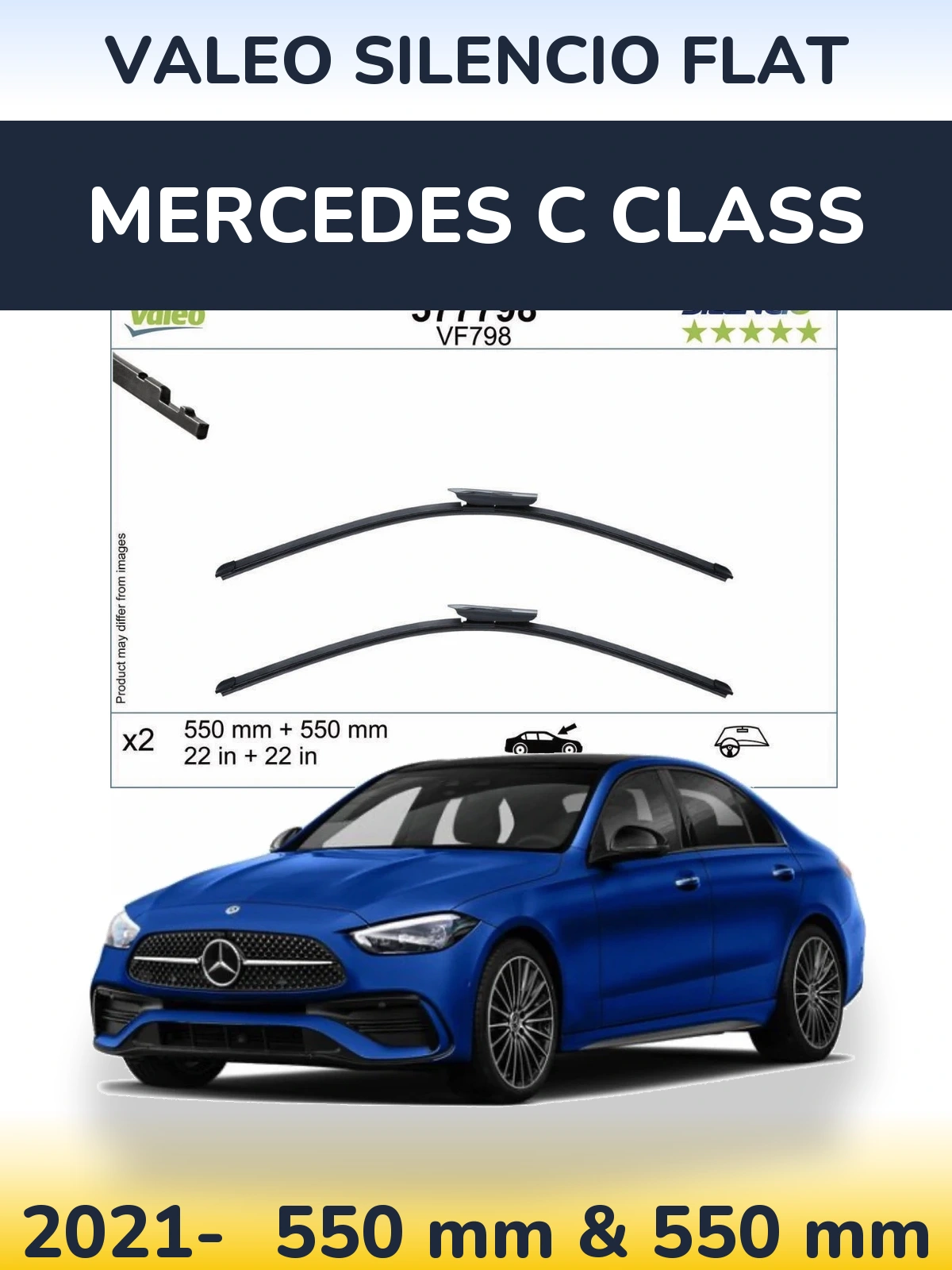 Torkarblad Valeo Silencio Flat för Mercedes C Class