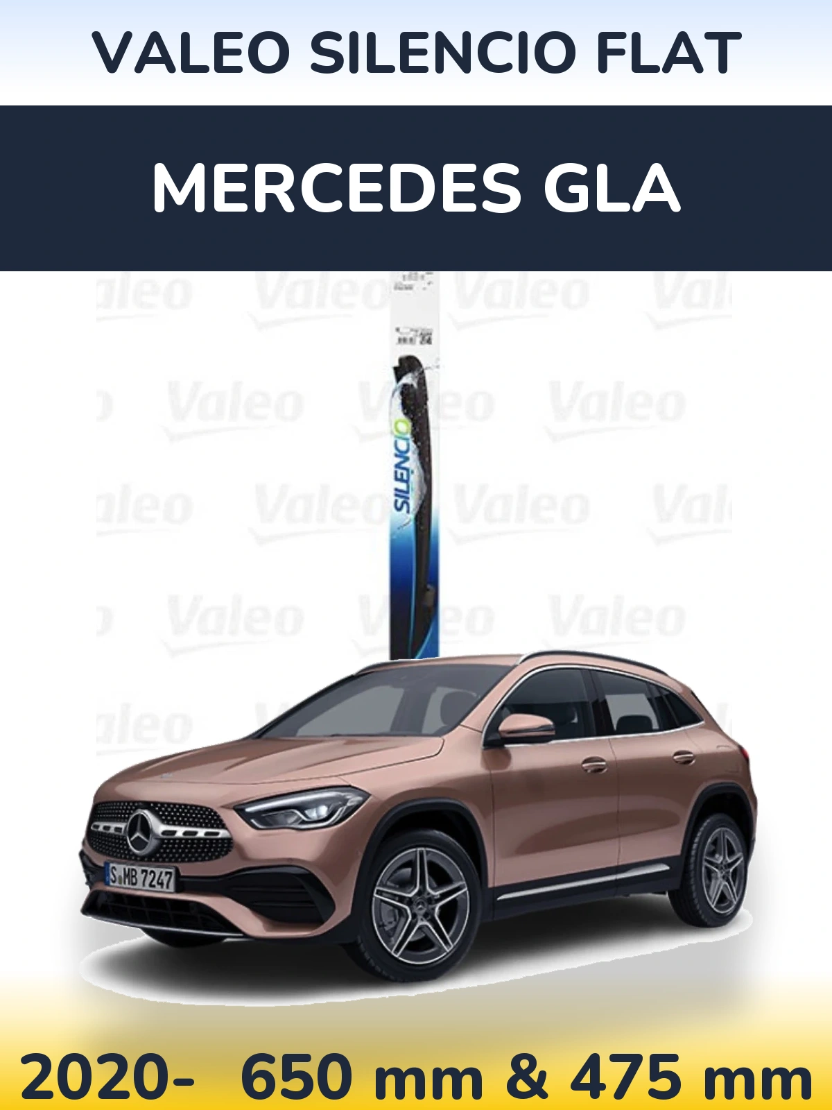 Torkarblad Valeo Silencio Flat för Mercedes GLA