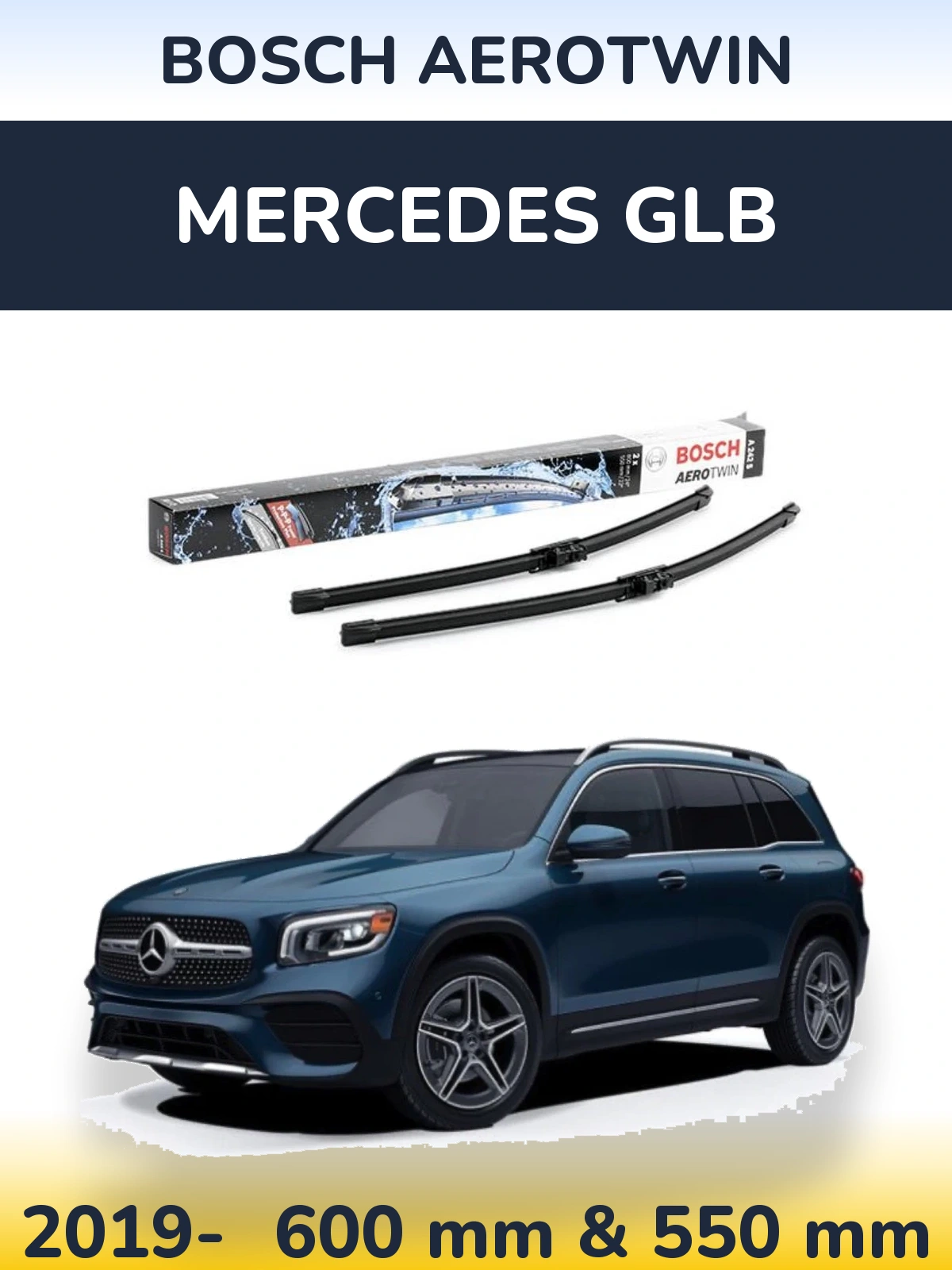 Torkarblad BOSCH AeroTwin för Mercedes GLB