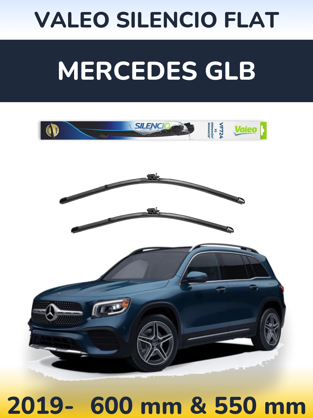 Torkarblad Valeo Silencio Flat för Mercedes GLB