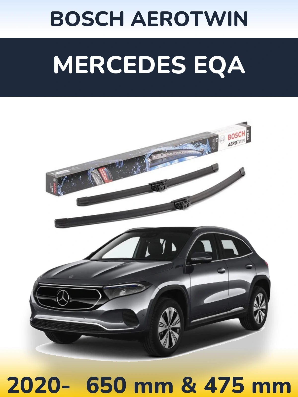 Torkarblad BOSCH AeroTwin för Mercedes EQA