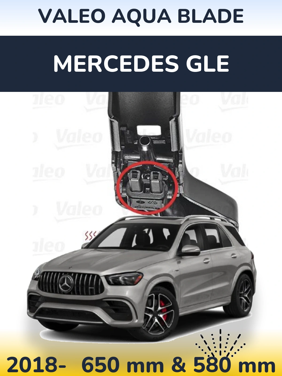 Torkarblad Valeo Aqua Blade för Mercedes GLE
