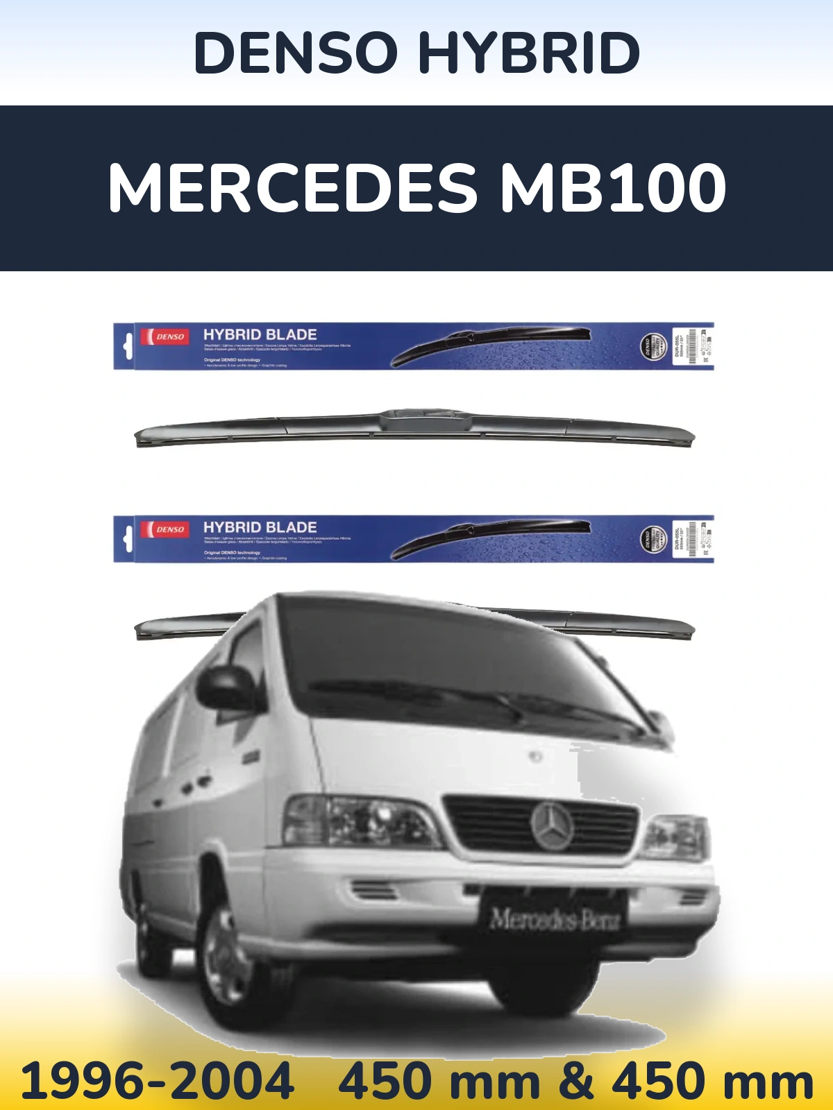 Torkarblad Denso Hybrid för Mercedes MB100