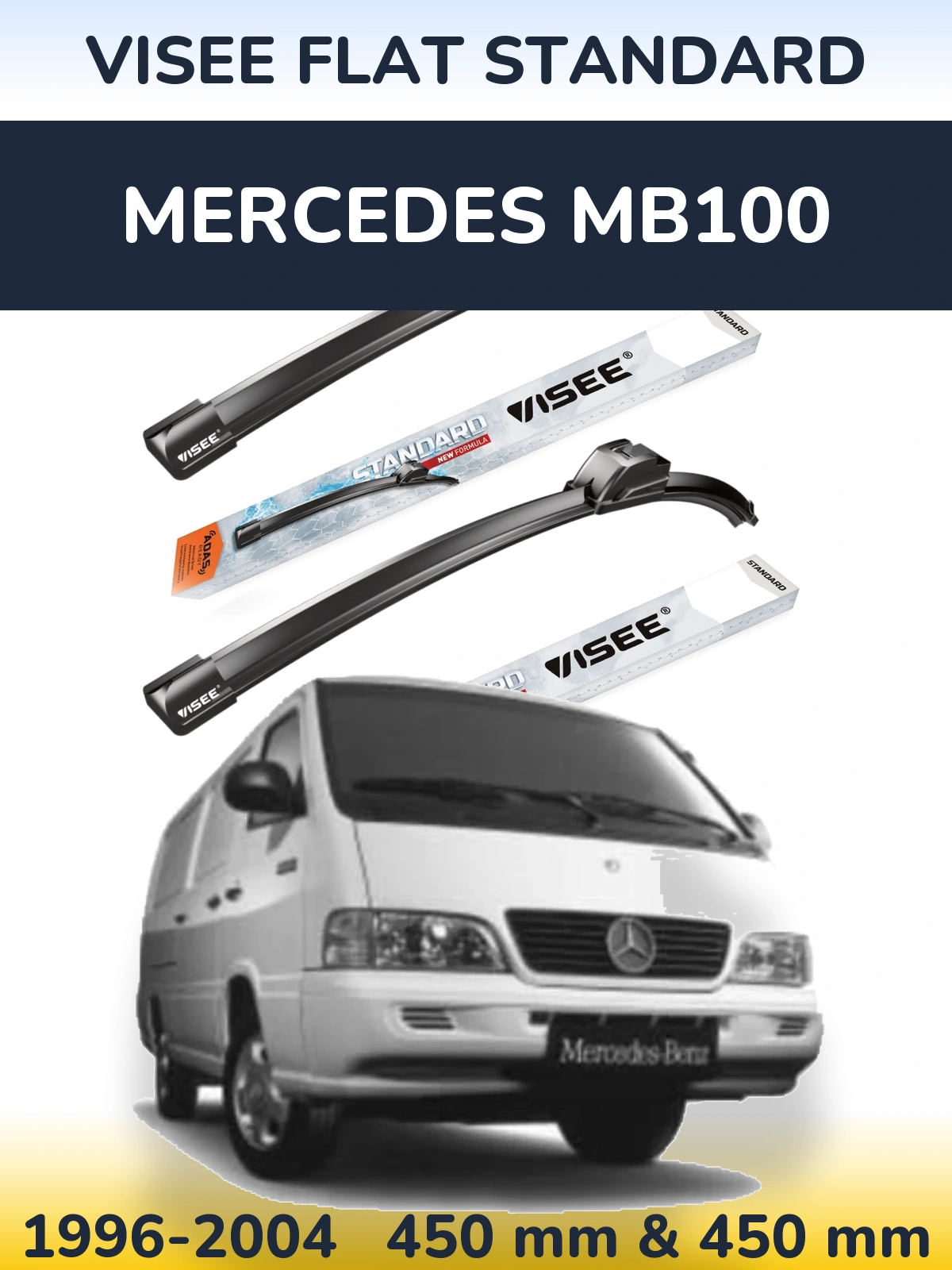 Torkarblad VISEE FLAT STANDARD för Mercedes MB100