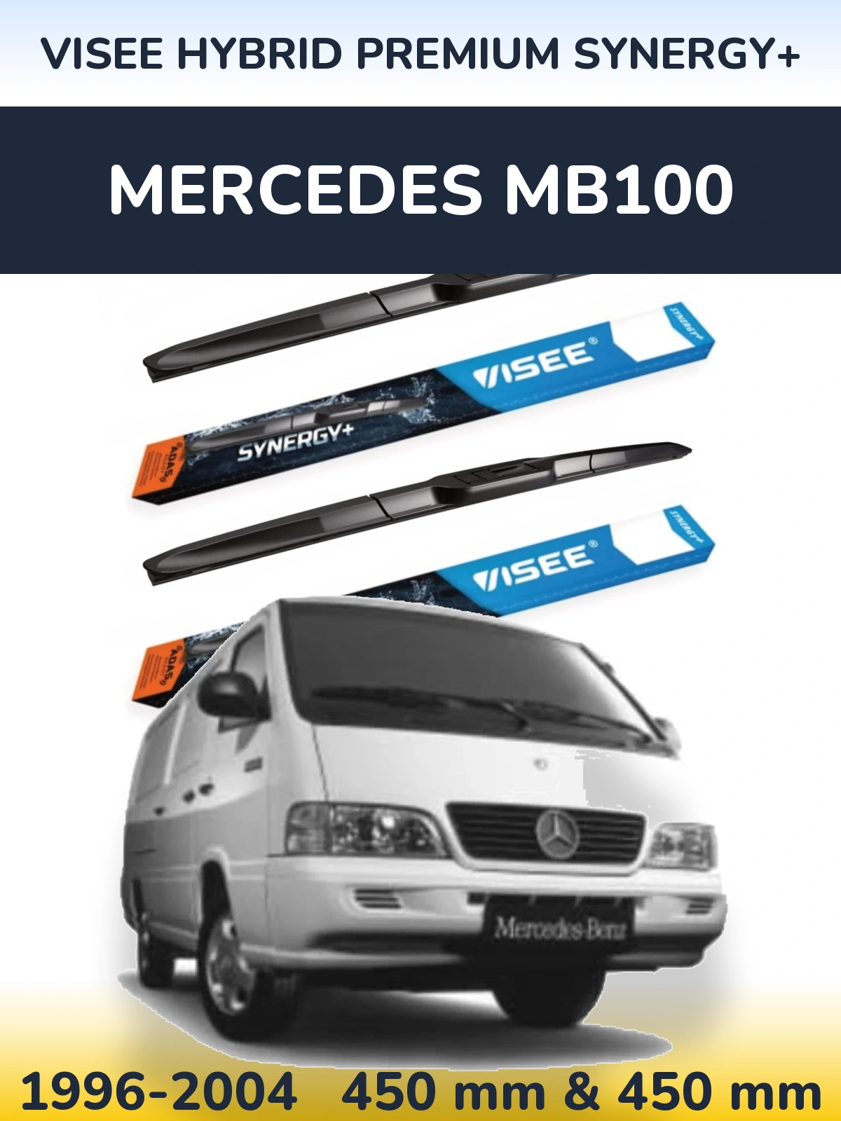 Torkarblad VISEE HYBRID PREMIUM SYNERGY+ för Mercedes MB100