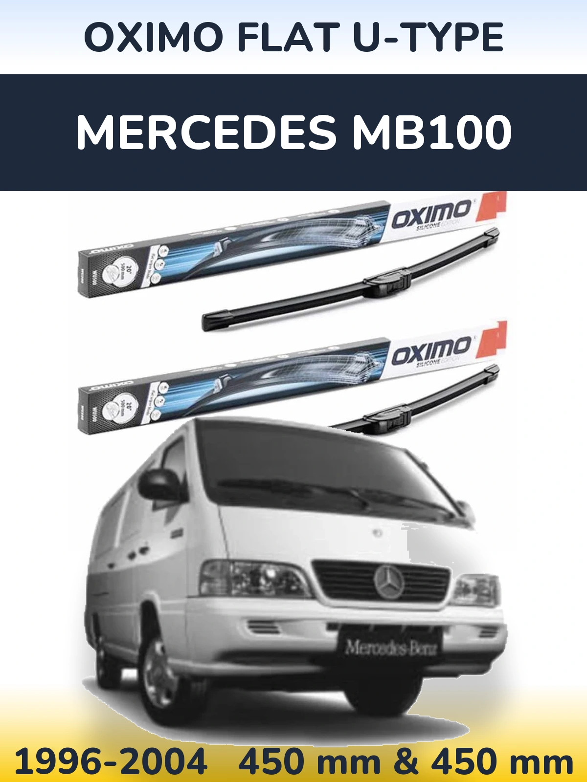 Torkarblad Oximo Flat U-type för Mercedes MB100