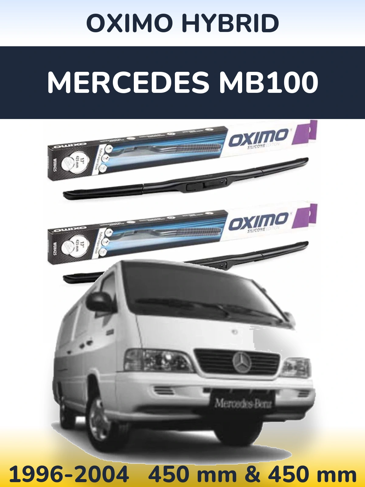 Torkarblad Oximo Hybrid för Mercedes MB100