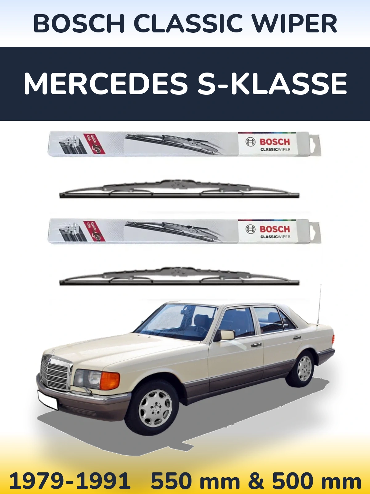 Torkarblad BOSCH Classic Wiper för Mercedes S-Klasse
