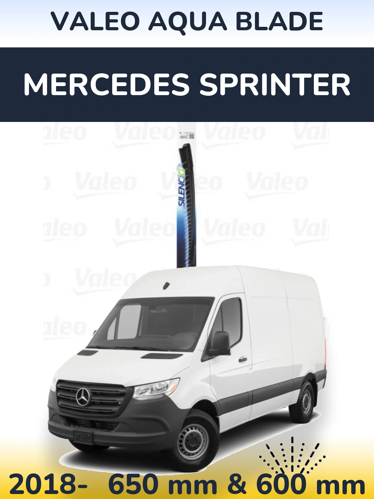 Torkarblad Valeo Aqua Blade för Mercedes Sprinter