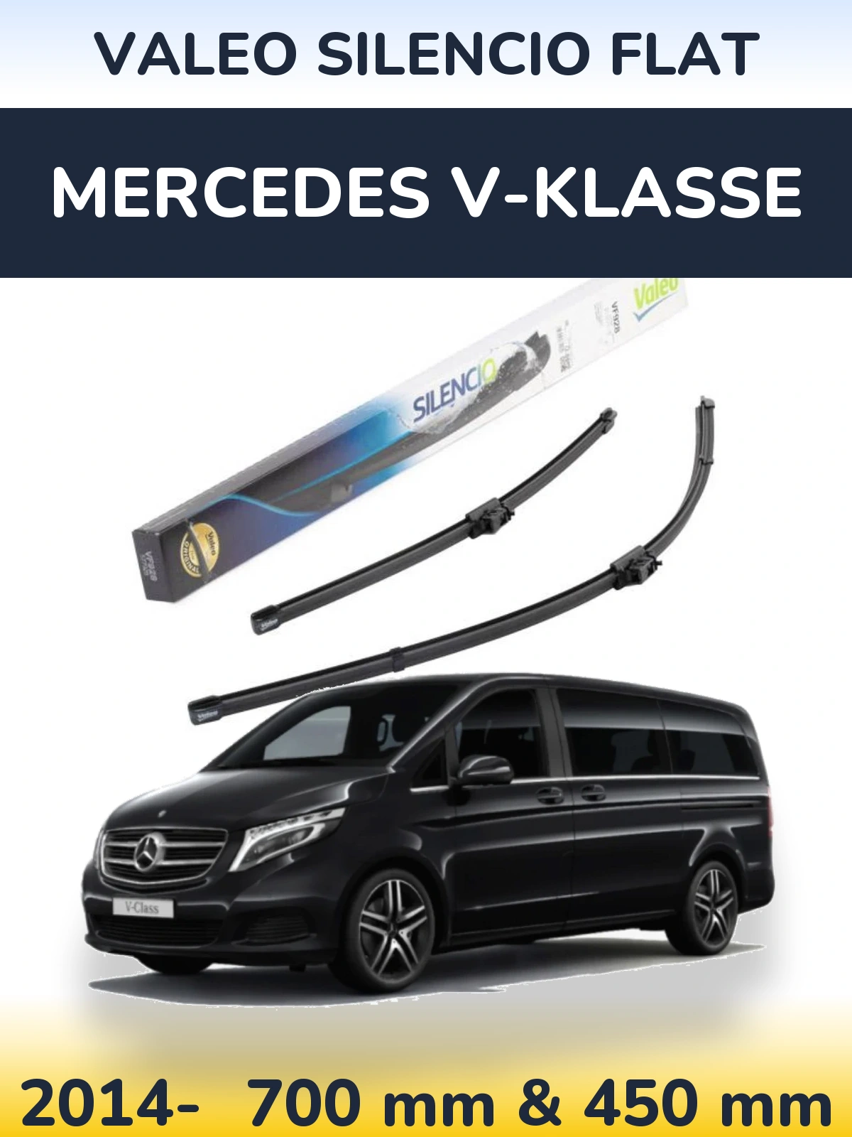 Torkarblad Valeo Silencio Flat för Mercedes V-Klasse