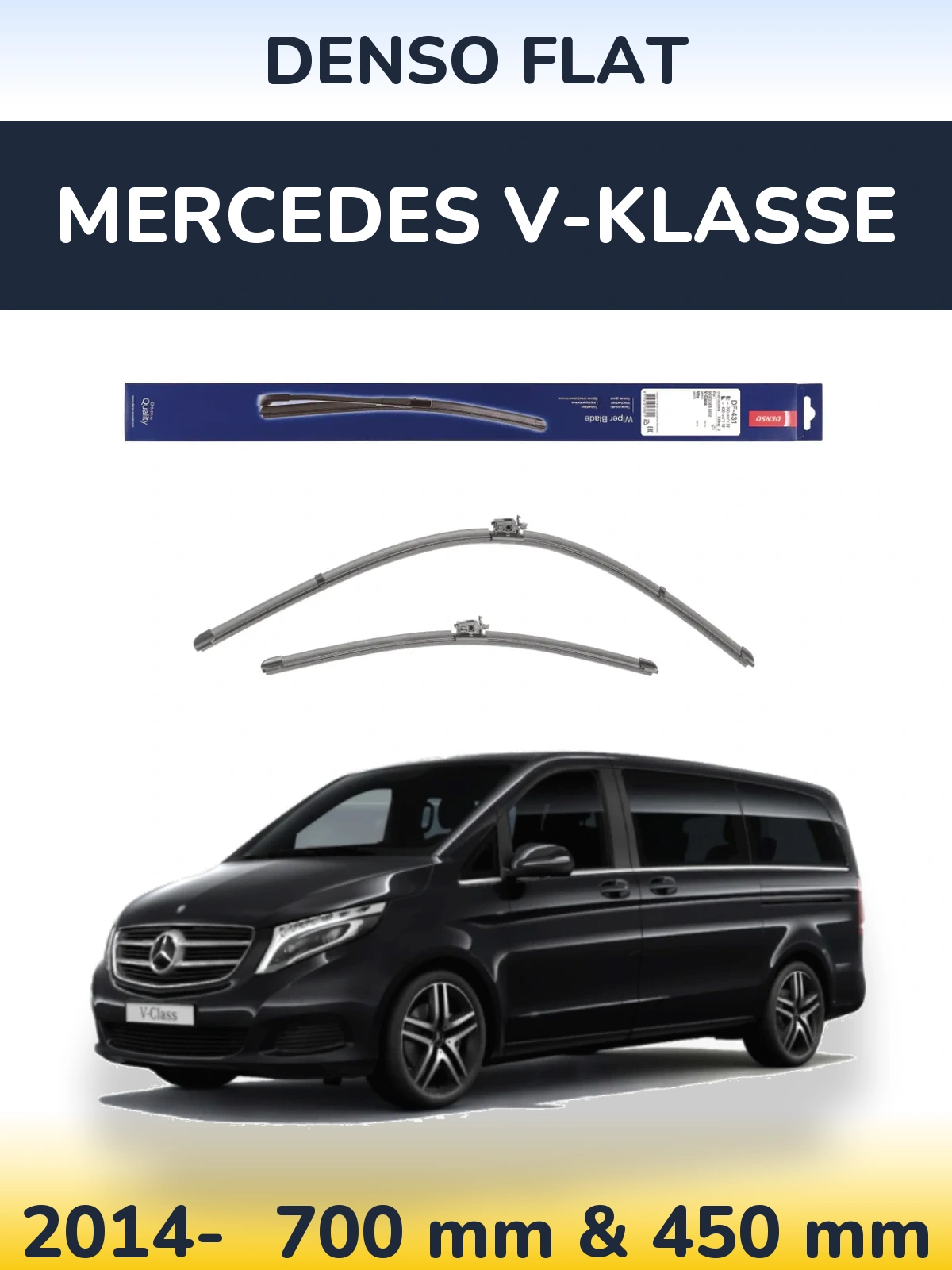 Torkarblad Denso Flat för Mercedes V-Klasse