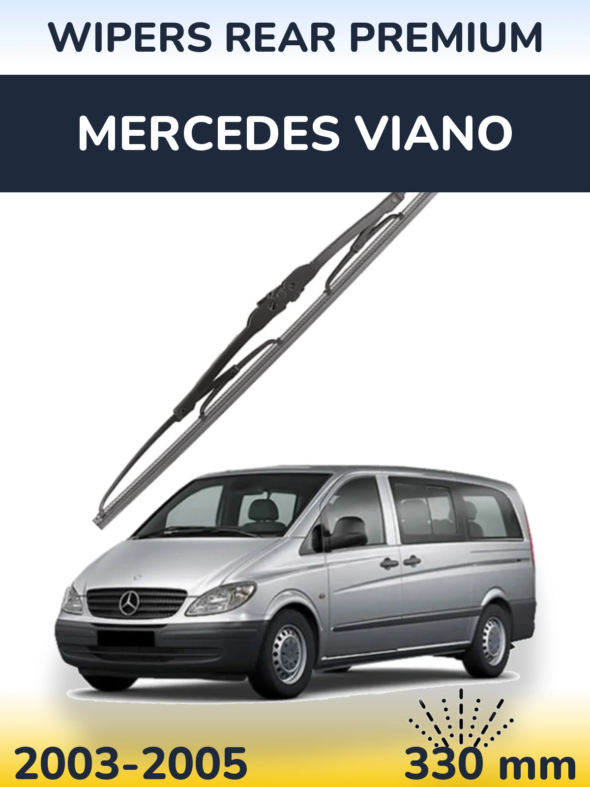 Задний дворник WIPERS REAR PREMIUM 330 мм для Mercedes Viano 2003-2005