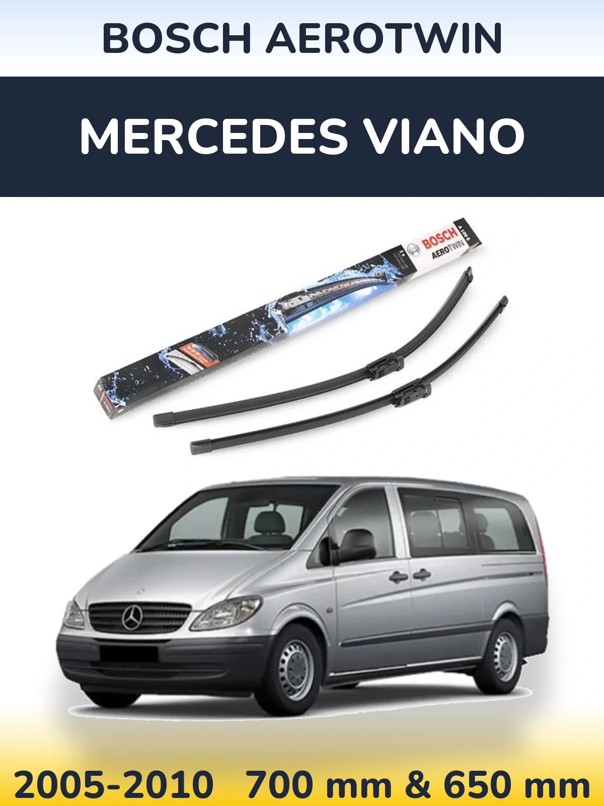 Torkarblad BOSCH AeroTwin för Mercedes Viano