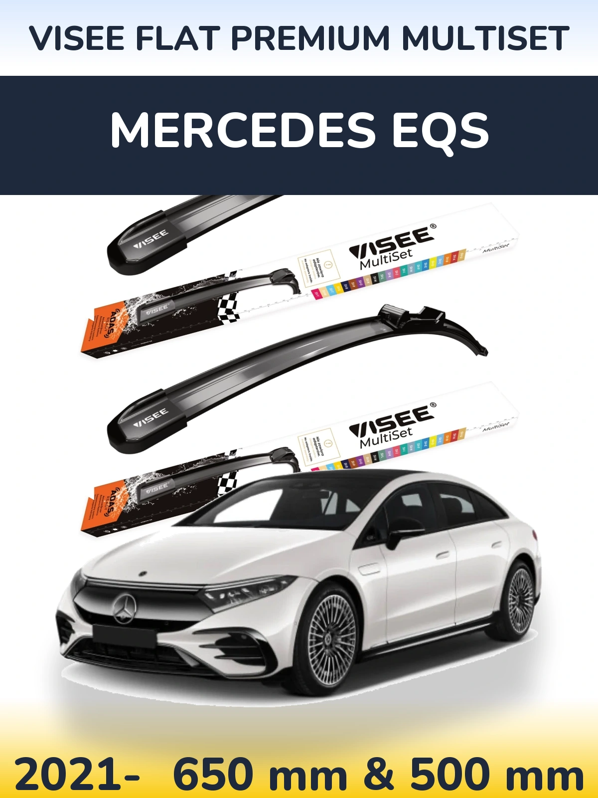 Torkarblad VISEE FLAT PREMIUM MultiSet för Mercedes EQS