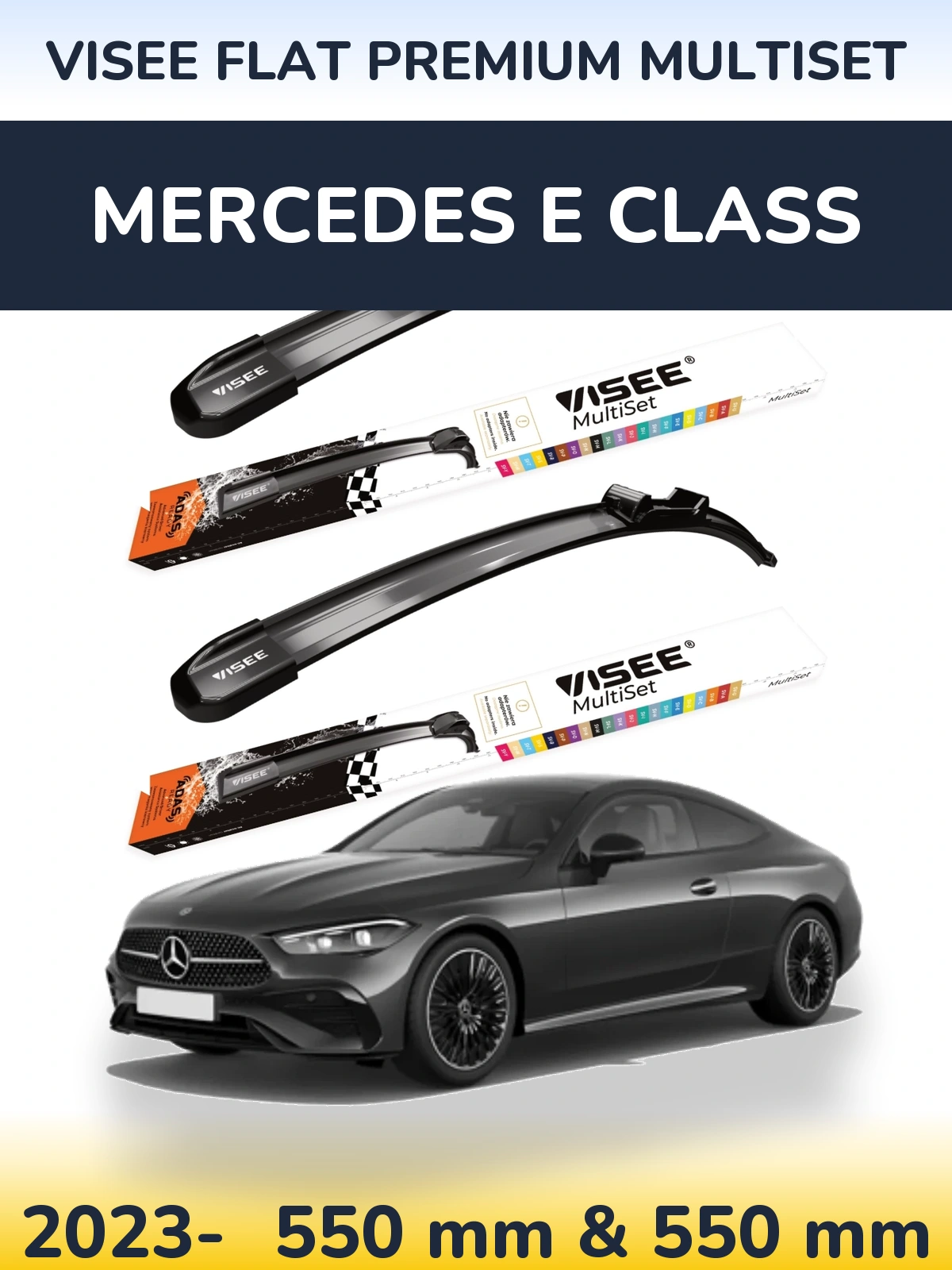 Torkarblad VISEE FLAT PREMIUM MultiSet för Mercedes E Class