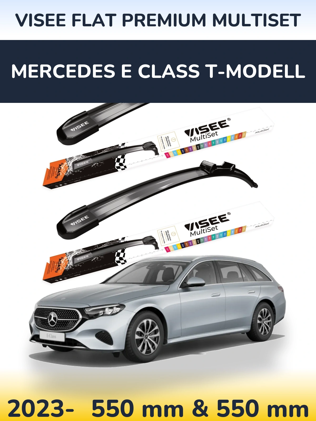 Torkarblad VISEE FLAT PREMIUM MultiSet för Mercedes E Class T-Modelll