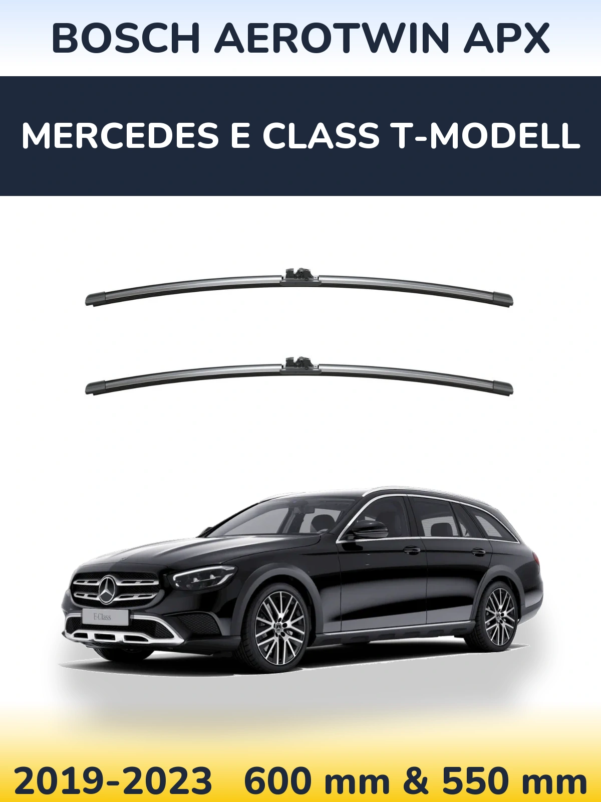 Комплект передніх щіток BOSCH AeroTwin APX 600 & 550 мм для Mercedes E Class T-Модельl 2019-2023