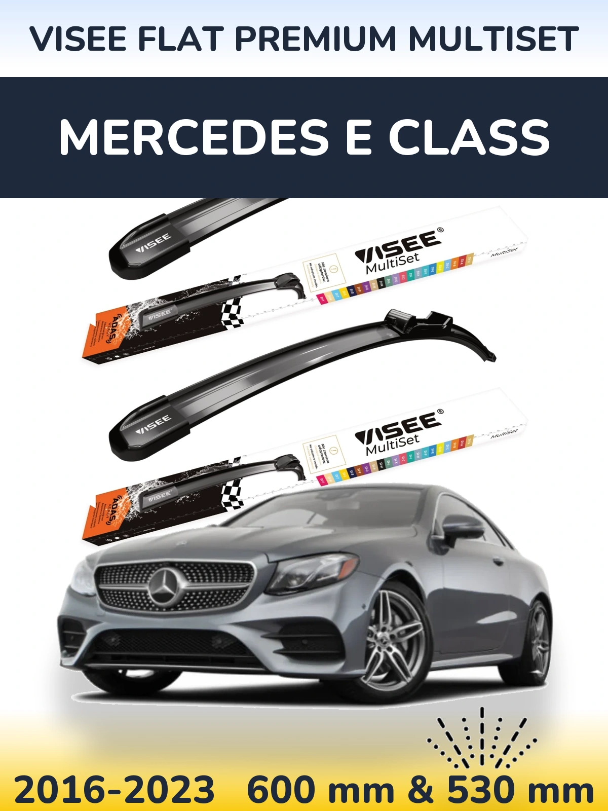 Torkarblad VISEE FLAT PREMIUM MultiSet för Mercedes E Class