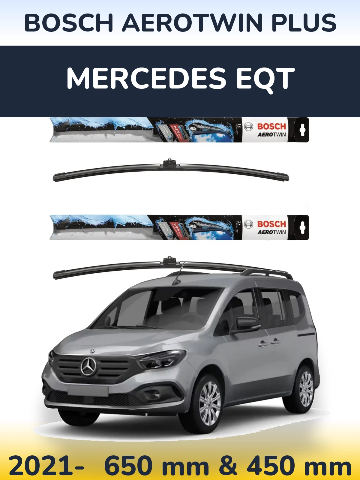 Torkarblad BOSCH AeroTwin Plus för Mercedes EQT