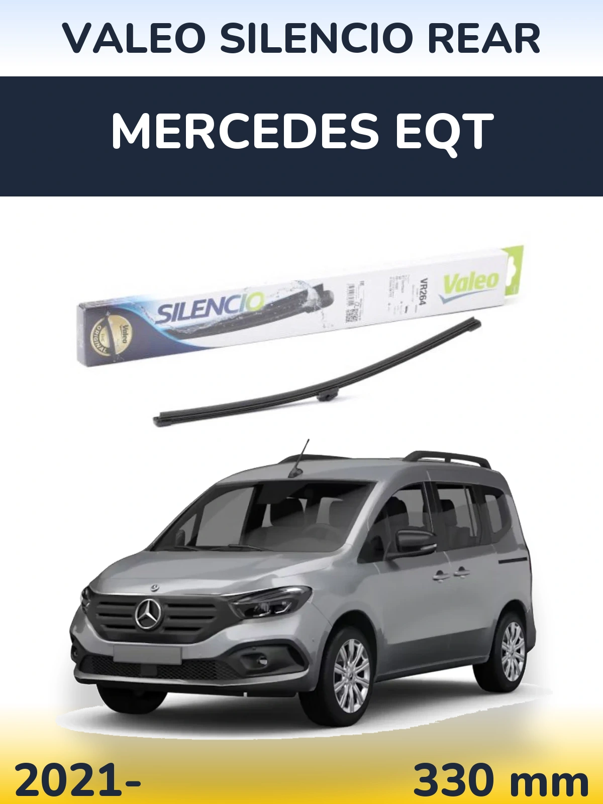 Torkarblad Valeo Silencio Rear för Mercedes EQT