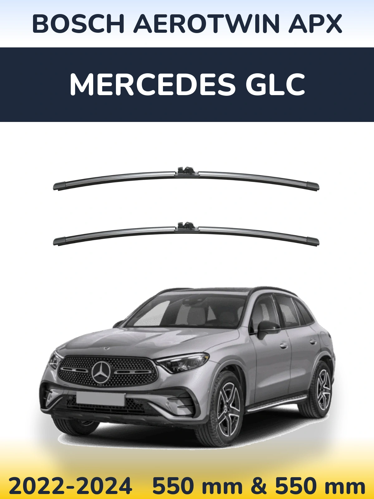 Torkarblad BOSCH AeroTwin APX för Mercedes GLC
