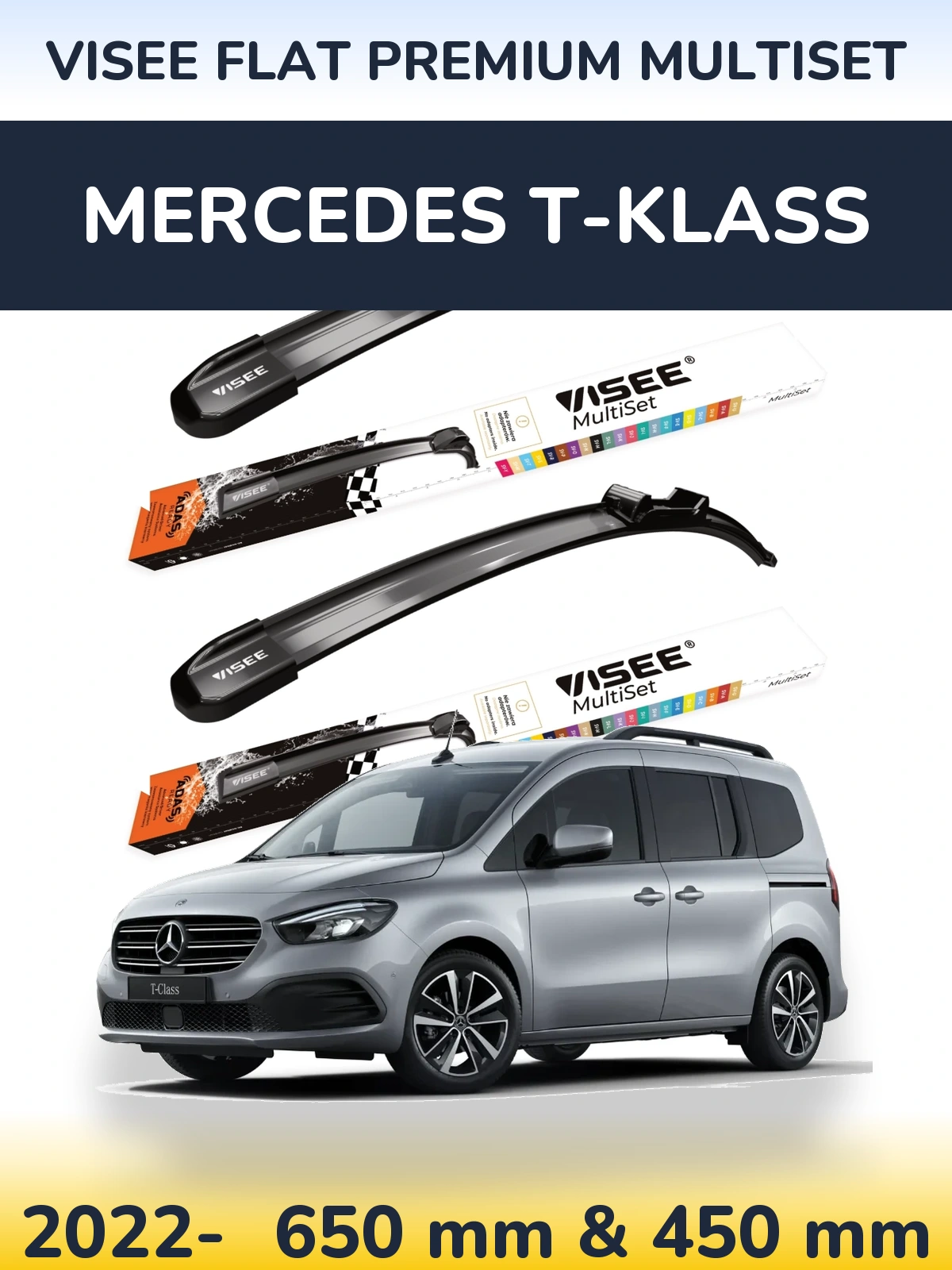 Torkarblad VISEE FLAT PREMIUM MultiSet för Mercedes T-Klass