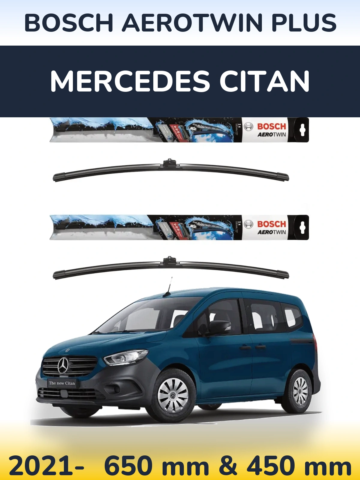 Torkarblad BOSCH AeroTwin Plus för Mercedes Citan