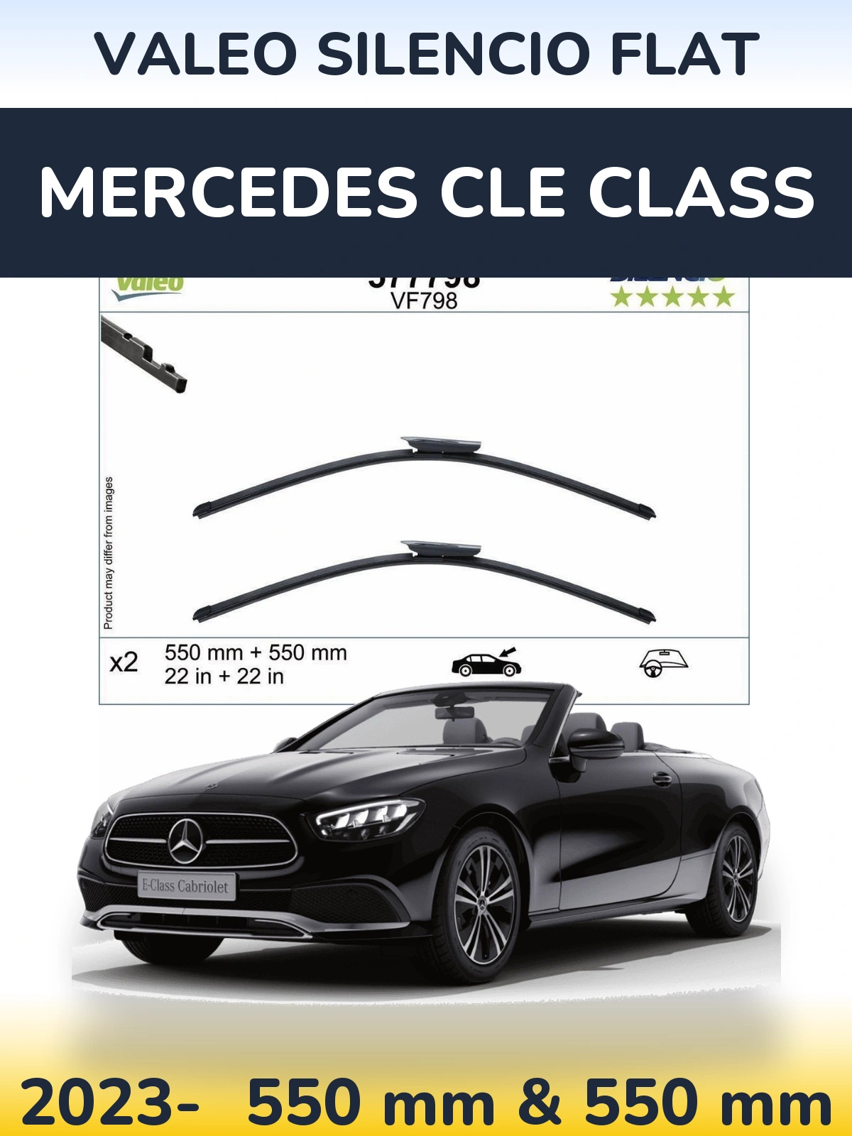 Torkarblad Valeo Silencio Flat för Mercedes CLE Class
