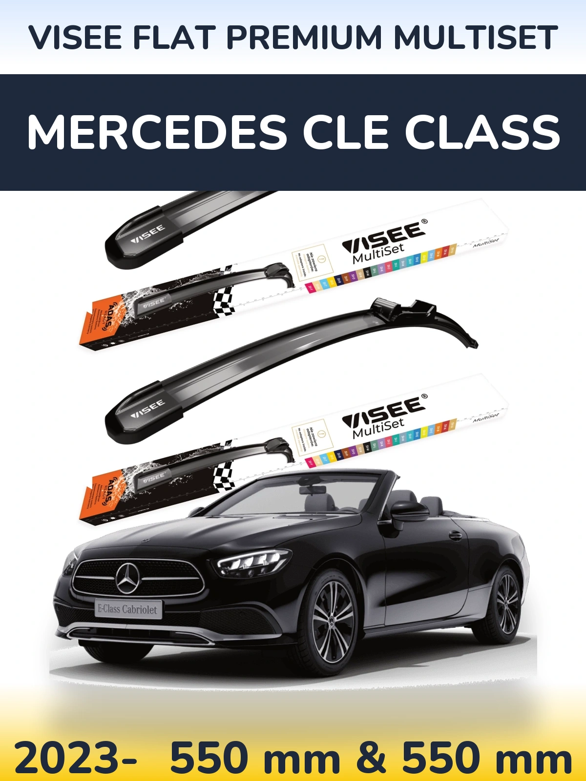 Torkarblad VISEE FLAT PREMIUM MultiSet för Mercedes CLE Class