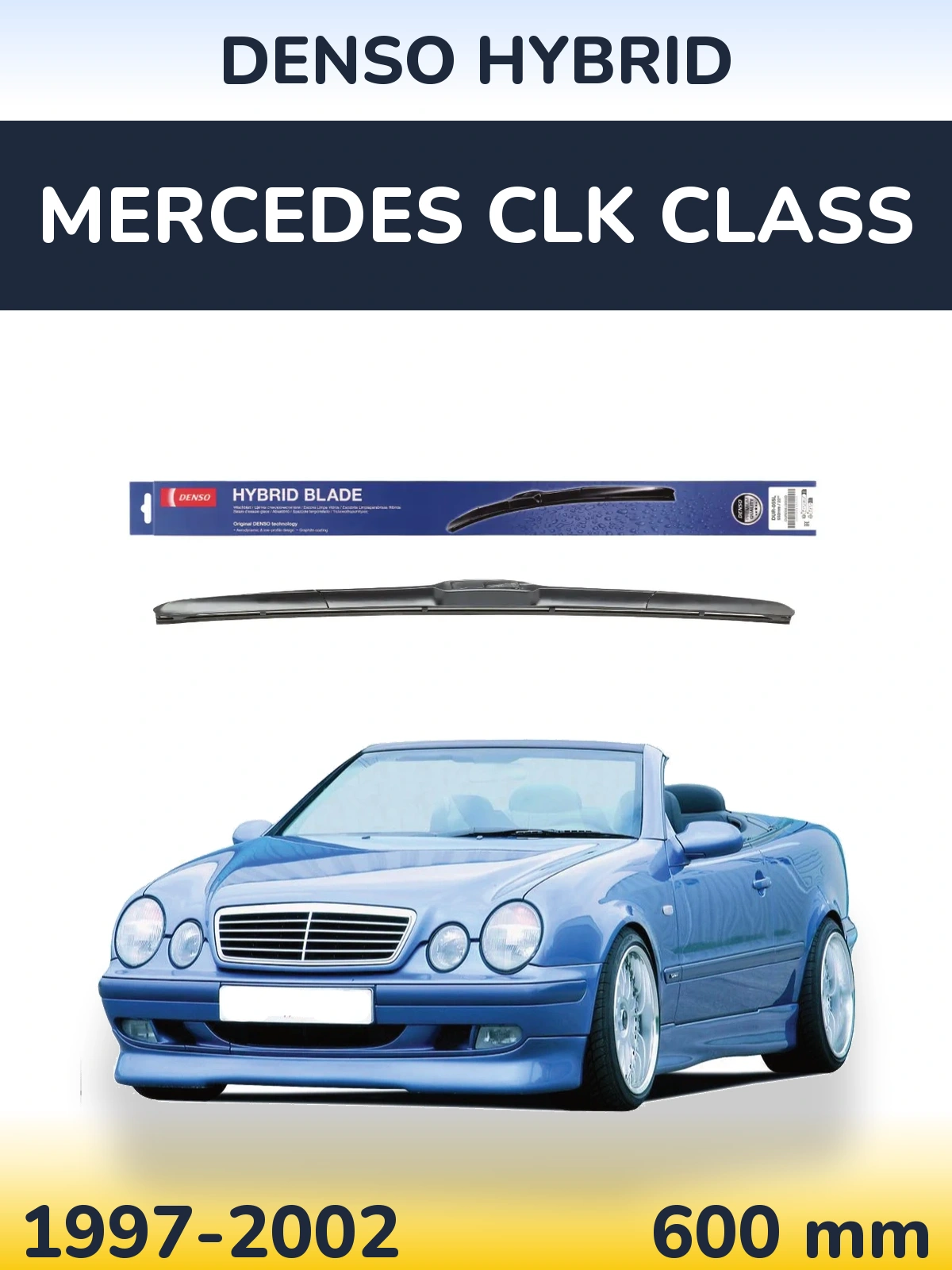Torkarblad Denso Hybrid för Mercedes CLK Class