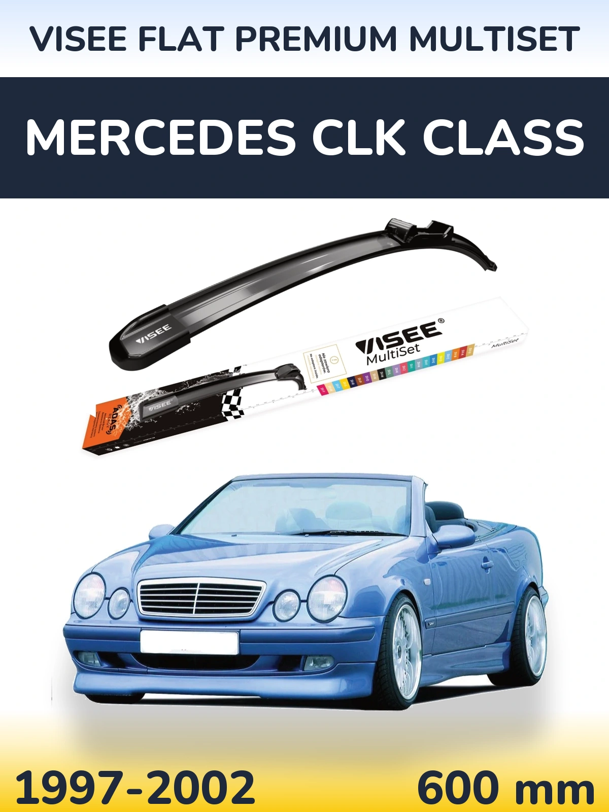 Torkarblad VISEE FLAT PREMIUM MultiSet för Mercedes CLK Class