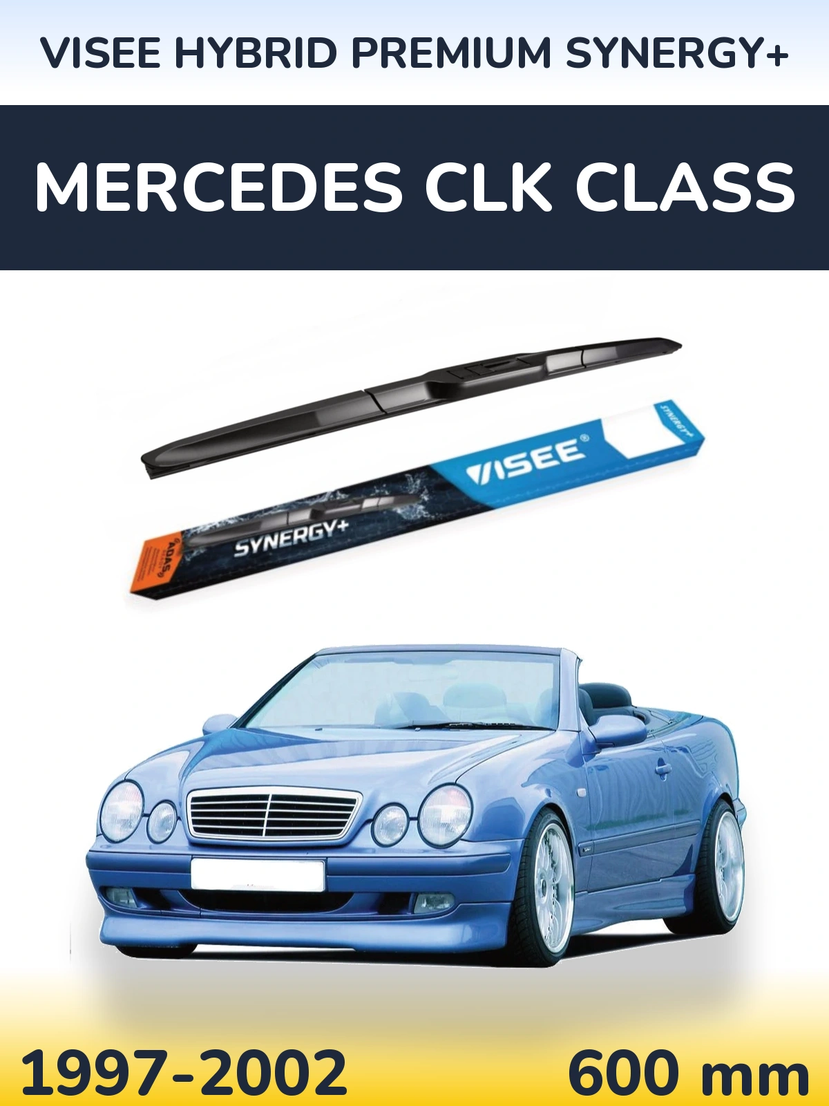 Torkarblad VISEE HYBRID PREMIUM SYNERGY+ för Mercedes CLK Class