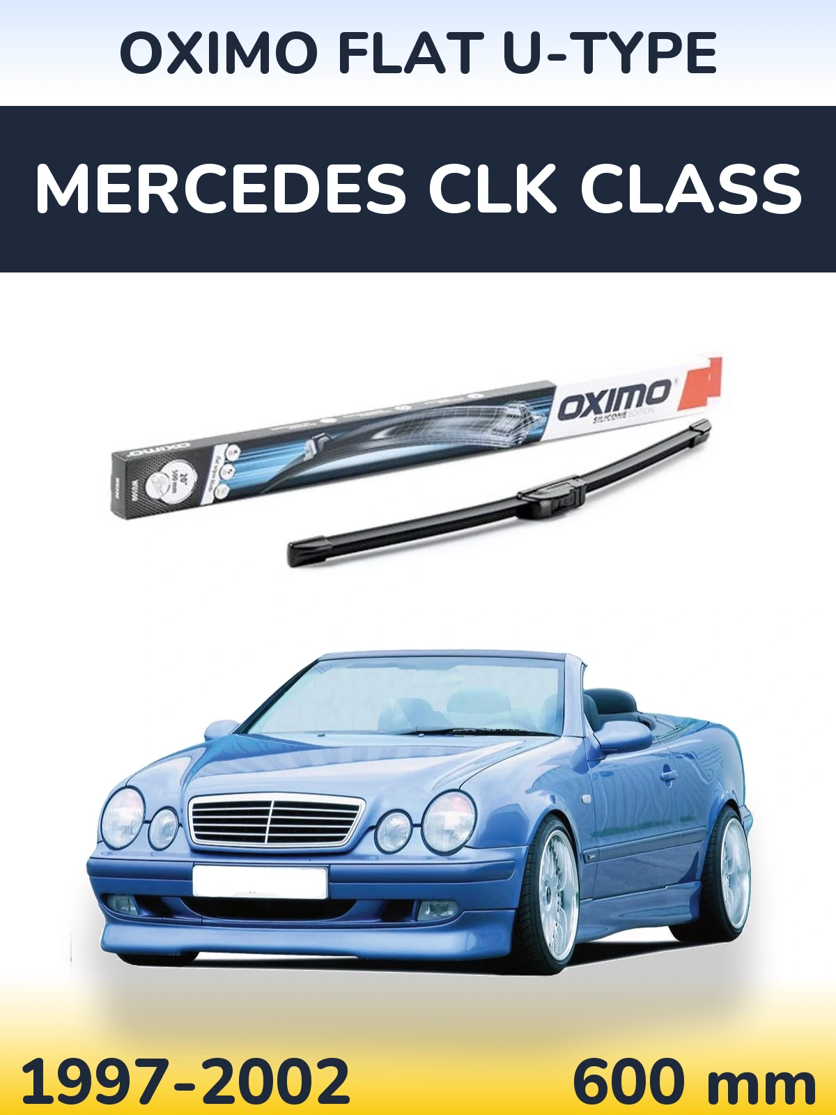 Torkarblad Oximo Flat U-type för Mercedes CLK Class