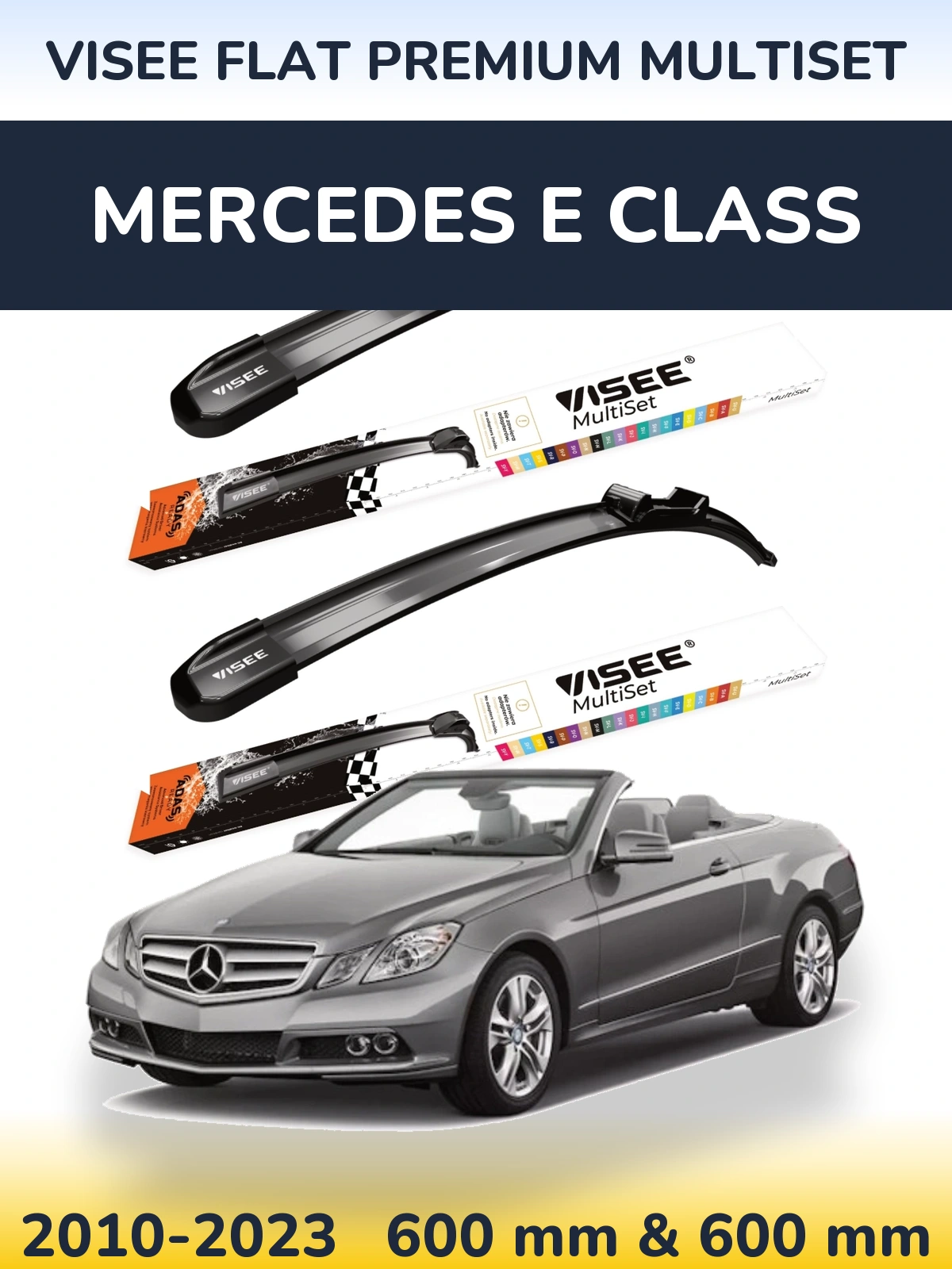 Torkarblad VISEE FLAT PREMIUM MultiSet för Mercedes E Class