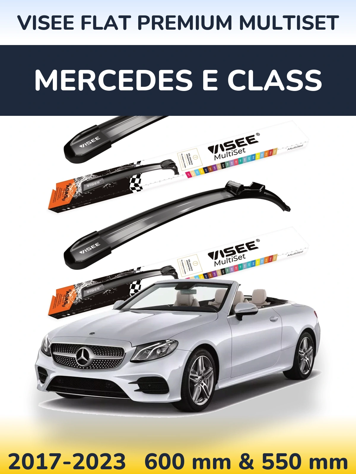 Torkarblad VISEE FLAT PREMIUM MultiSet för Mercedes E Class