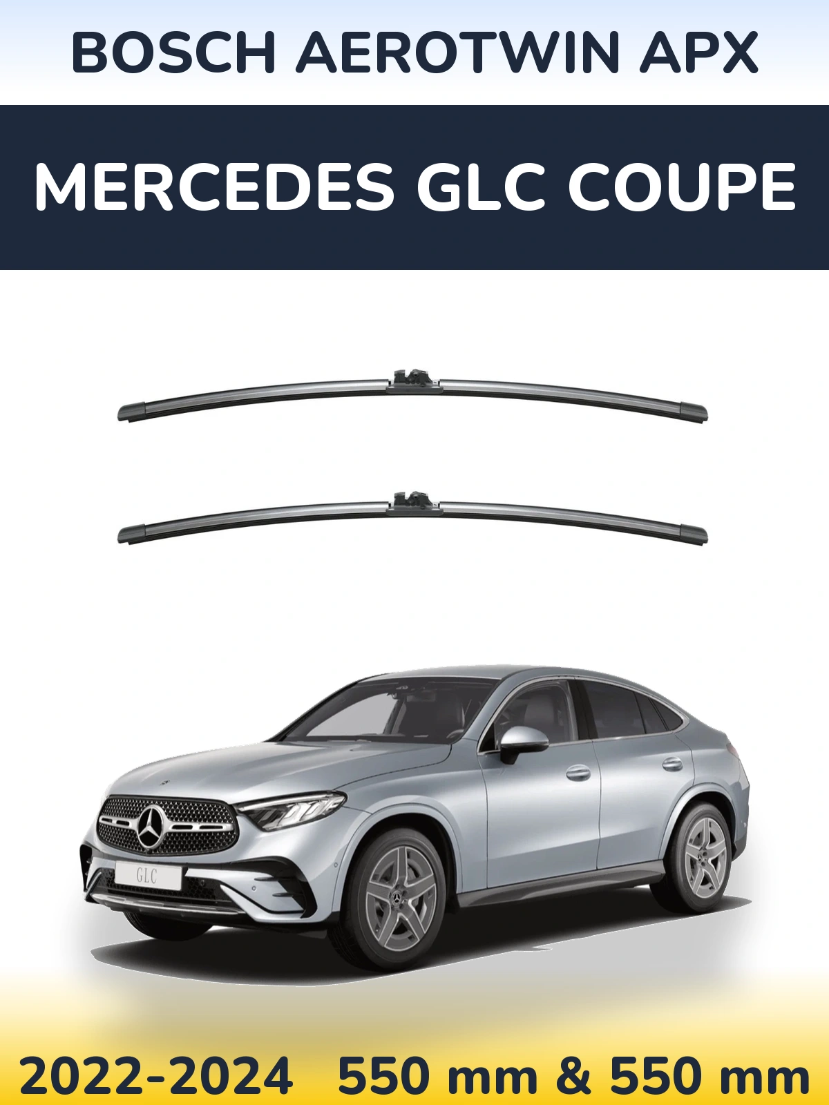 Torkarblad BOSCH AeroTwin APX för Mercedes GLC Coupe
