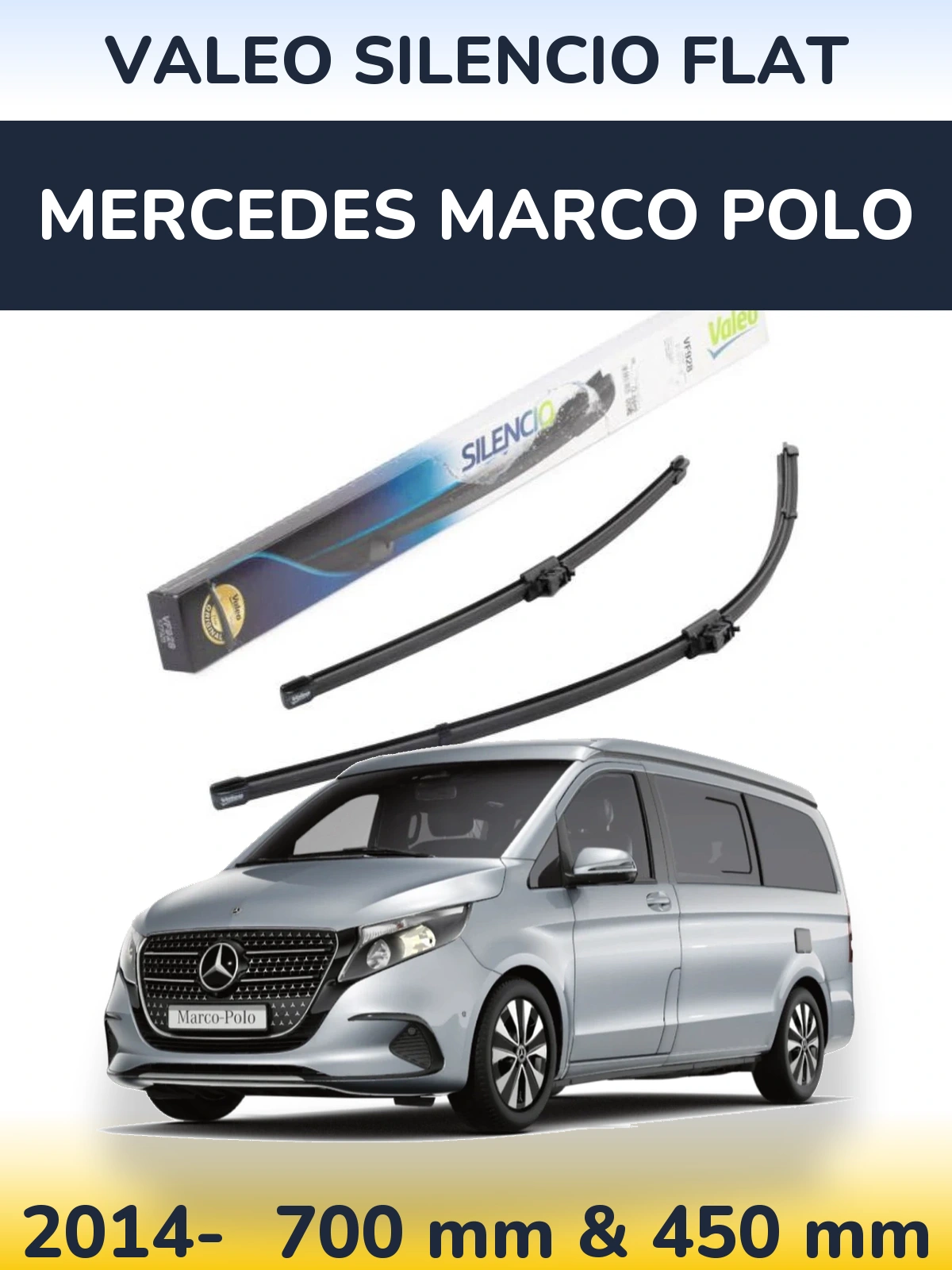 Torkarblad Valeo Silencio Flat för Mercedes Marco Polo
