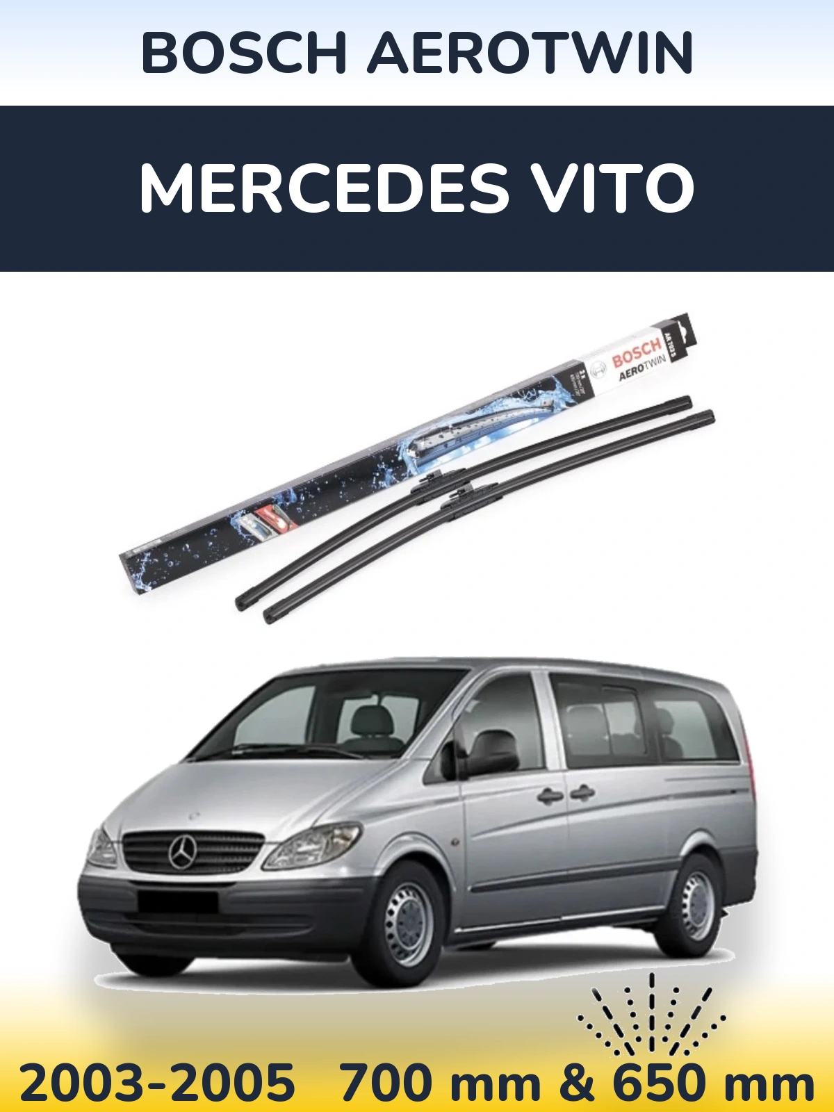 Torkarblad BOSCH AeroTwin för Mercedes Vito