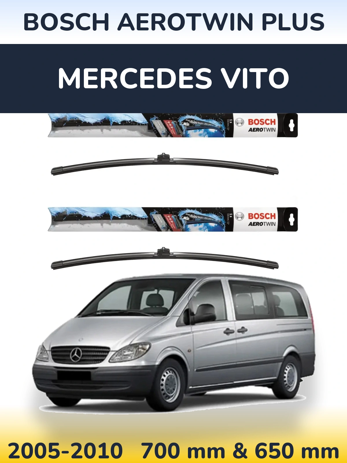Torkarblad BOSCH AeroTwin Plus för Mercedes Vito