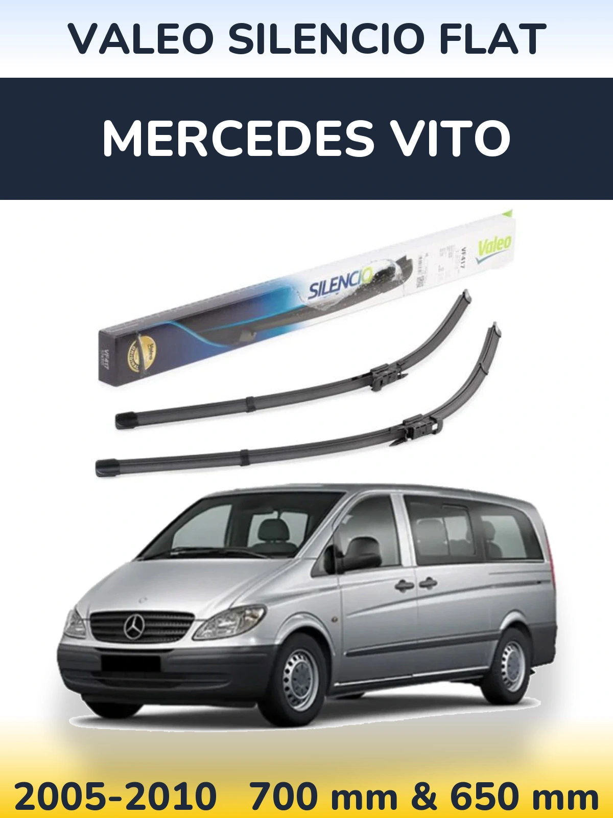 Torkarblad Valeo Silencio Flat för Mercedes Vito