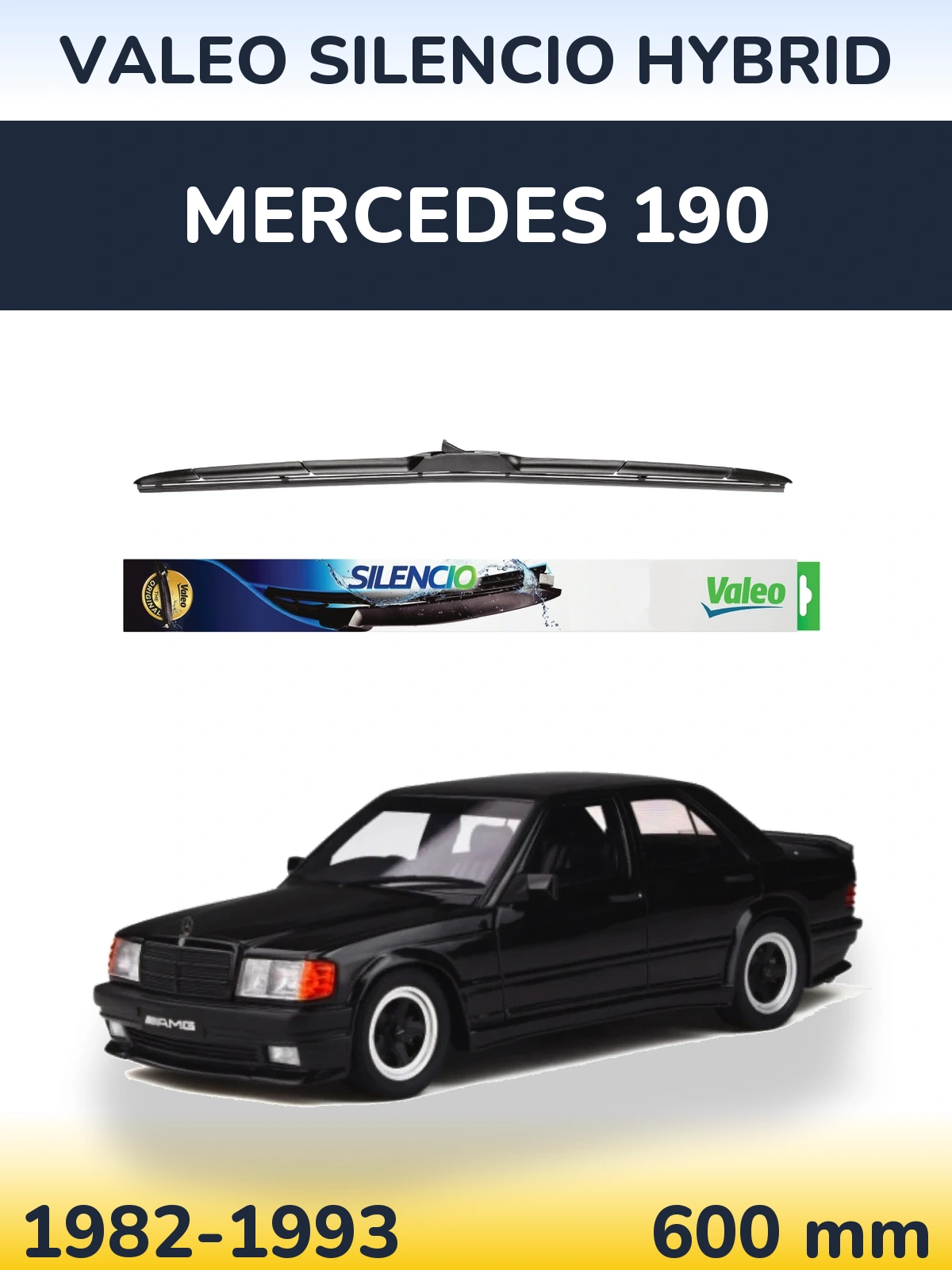 Torkarblad Valeo Silencio Hybrid för Mercedes 190