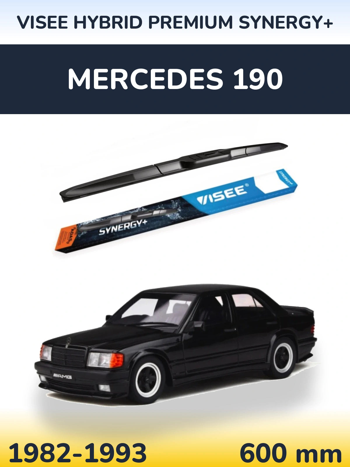 Torkarblad VISEE HYBRID PREMIUM SYNERGY+ för Mercedes 190