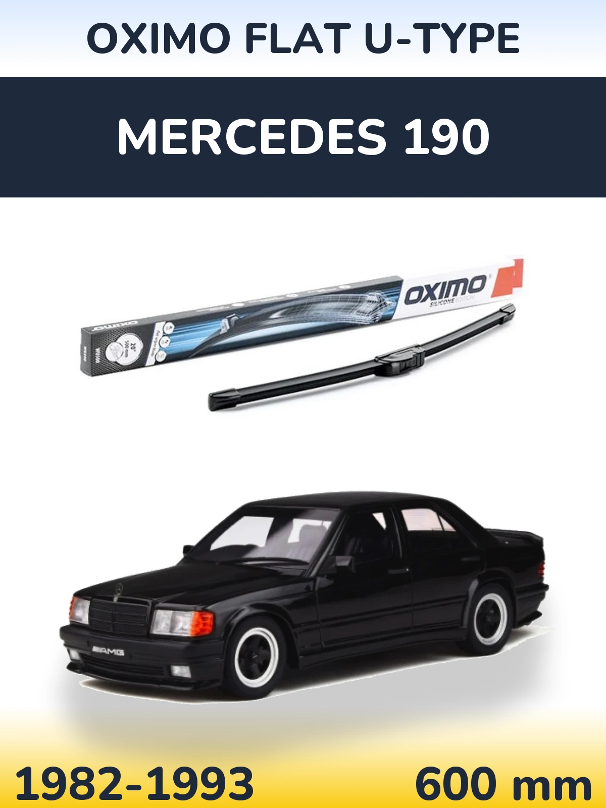 Torkarblad Oximo Flat U-type för Mercedes 190