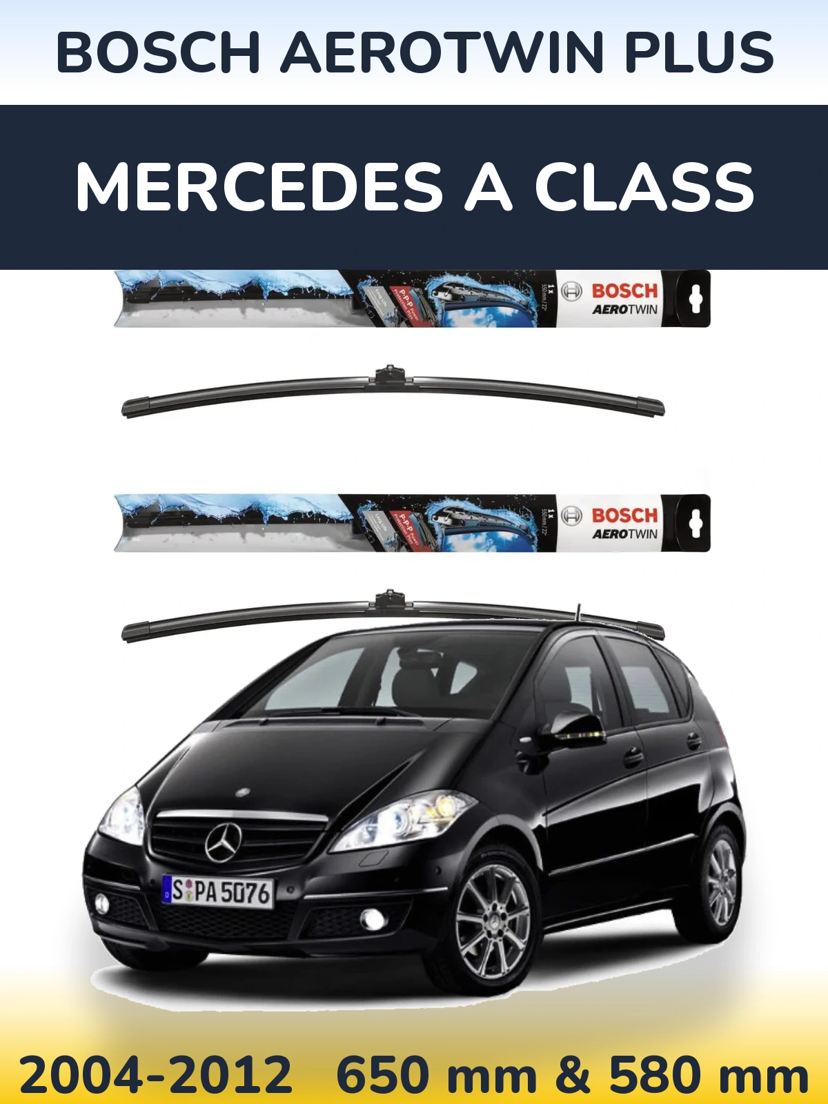 Torkarblad BOSCH AeroTwin Plus för Mercedes A Class