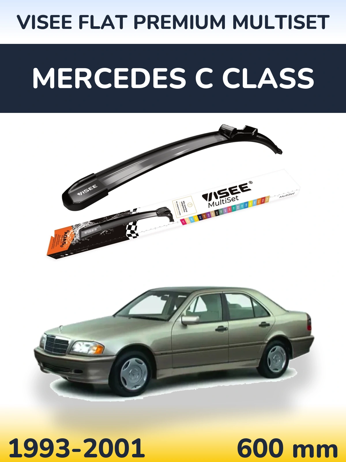 Torkarblad VISEE FLAT PREMIUM MultiSet för Mercedes C Class