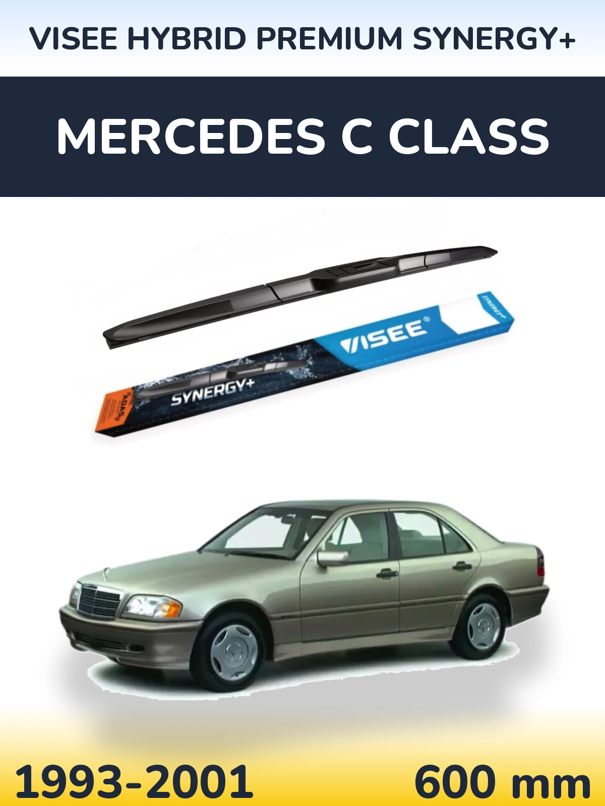 Torkarblad VISEE HYBRID PREMIUM SYNERGY+ för Mercedes C Class