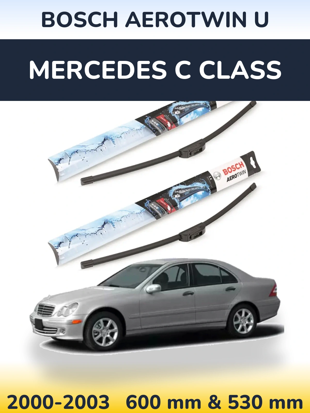 Torkarblad BOSCH AeroTwin U för Mercedes C Class