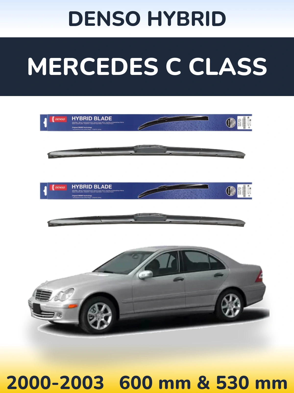 Torkarblad Denso Hybrid för Mercedes C Class