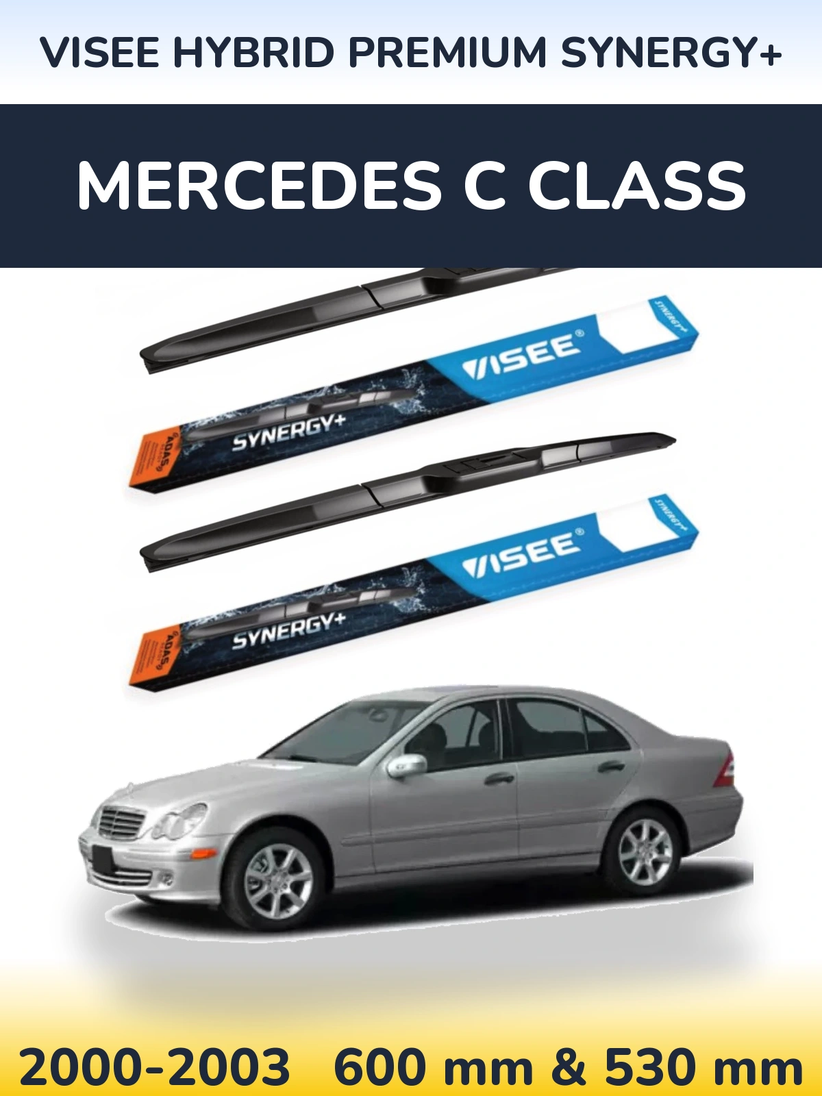 Torkarblad VISEE HYBRID PREMIUM SYNERGY+ för Mercedes C Class
